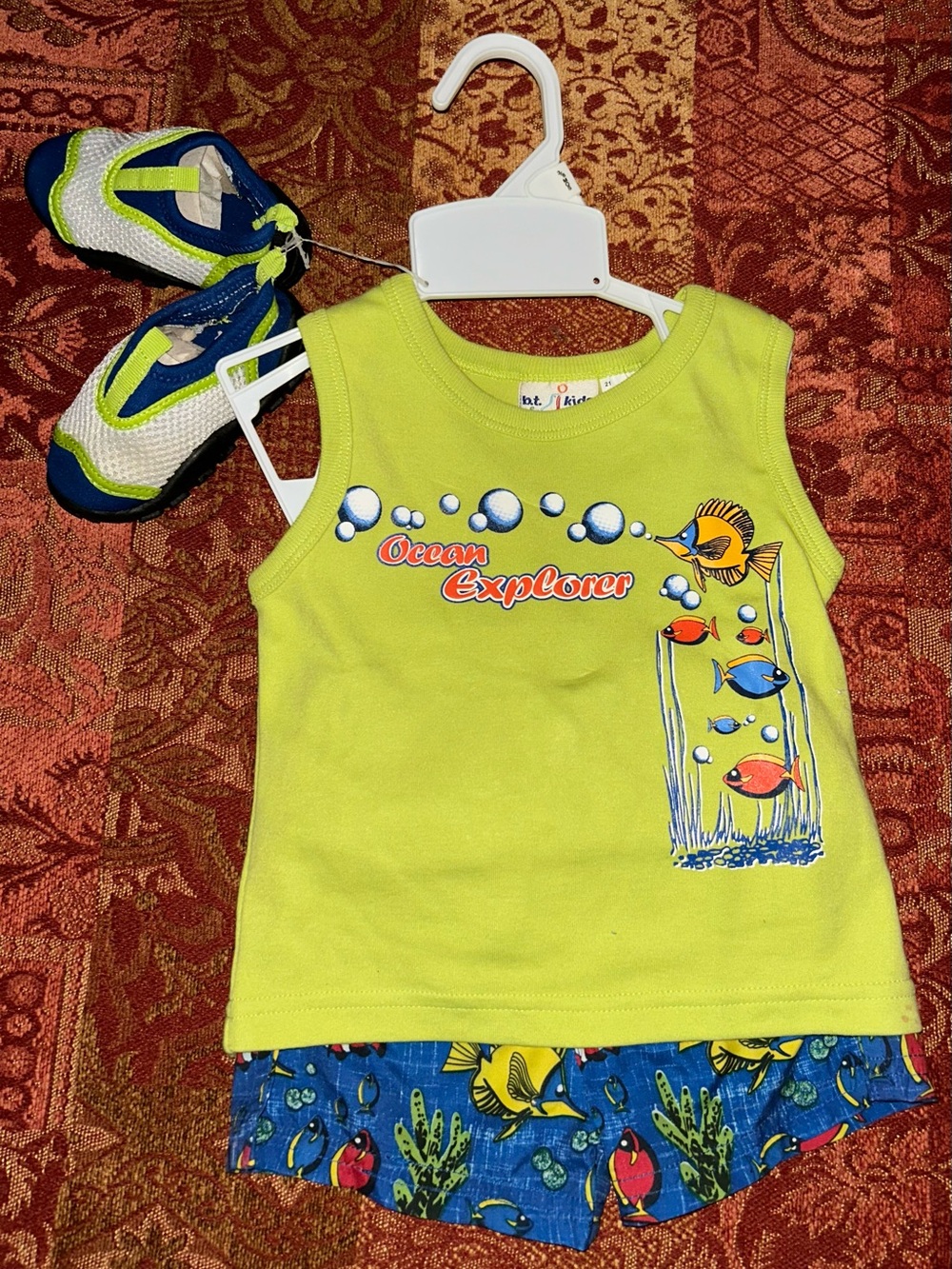 Ocean Explorer 3-piece Tank Top, Swim Trunks and Beach Shoes - 3-6 Months